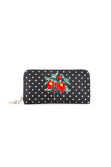 Banned Retro 1950's Strawberry Fragola Polka Dot Black Purse