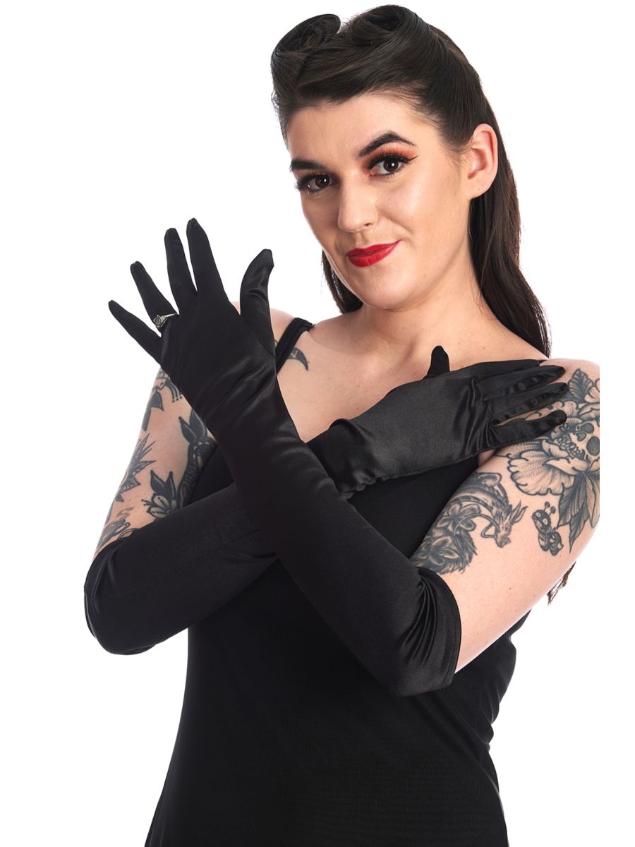 ALLEGRA OPERA GLOVES-Black-One Size