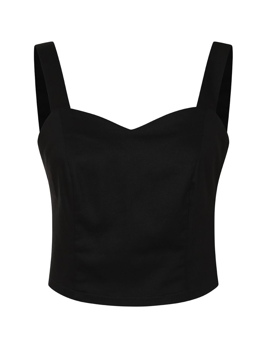 Maisie plain top Black