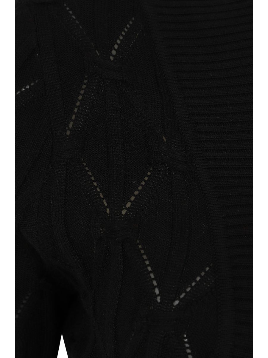 BANNED RETRO Eden Diamond Knit bolero Black