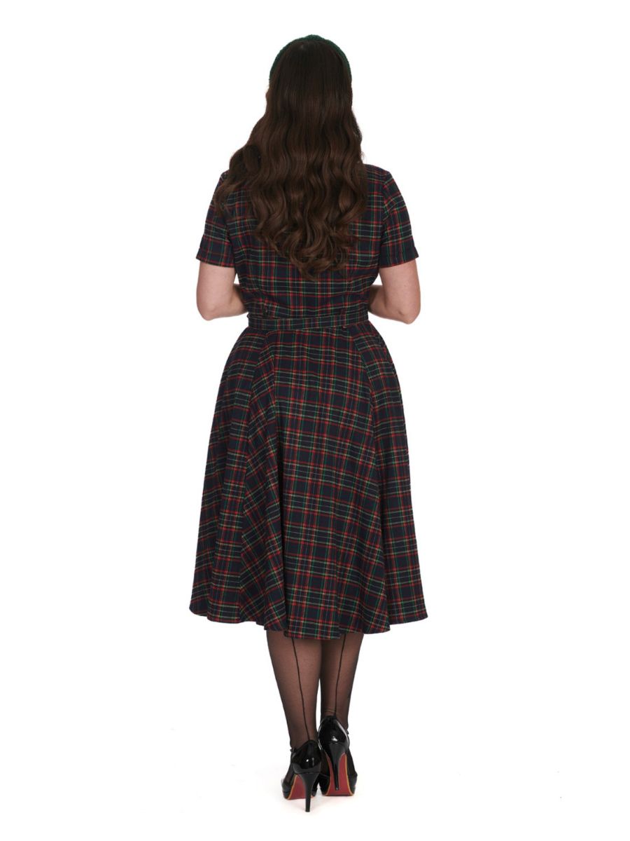 MERRY HOliveDAYS BUTTON COLLAR DRESS