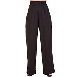 Banned Retro 1950's Hidden Away Vintage Wide Leg Trouser Black