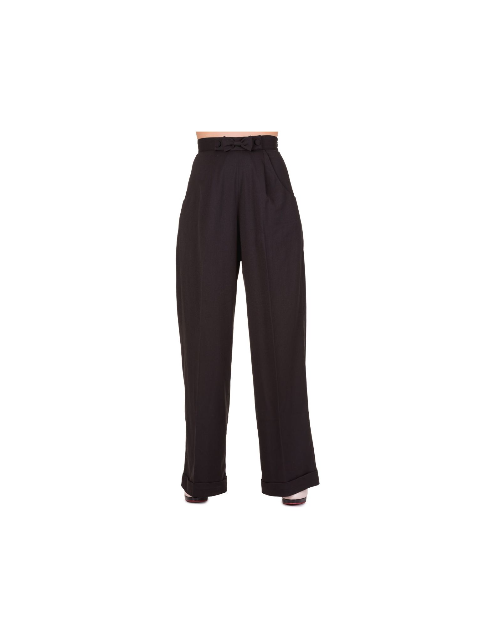 Banned Retro 1950's Grease Vintage Capri Trouser Black